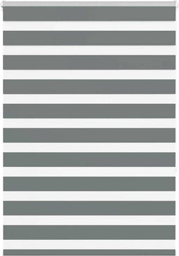 vidaXL - Zebra - rolgordijn - 95x150 - cm - stofbreedte - 90,9 - cm - donkergrijs