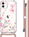 iMoshion iPhone 11 - Hoesje met Koord - Verstelbaar Koord - Roze Blossom Watercolor