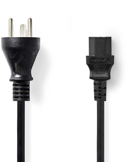 Nedis CEGP11400BK20 - Stroomkabel met Deense connector - 200 cm - Zwart