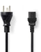 Nedis CEGP11400BK20 - Stroomkabel met Deense connector - 200 cm - Zwart