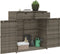 vidaXL - Tuinkast - 105x55x113 cm - PE-rattan - grijs