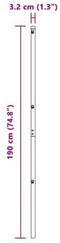 vidaXL - Hekpalen - 7 - stukjes - Groen - Ø32 - mm - 190 - cm - Gehotdipte - Staal