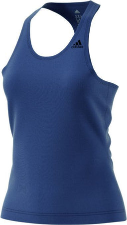Adidas Tank Solid - Tanktop Dames - Sportief en comfortabel - Blauw - Maat L