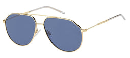 Tommy Hilfiger TH1585/S - Zonnebril - Goud - Blauwe Lens