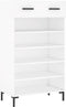 vidaXL - Schoenenkast - 60x35x105 - cm - bewerkt - hout - wit