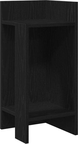 vidaXL - Bijzettafeltje - met - plank - 25,5x27x60 - cm - zwart