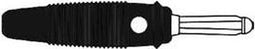 HQ MATING CONNECTOR 4mm WITH TRANSVERSE HOLE AND SCREW / BLACK (BULA 20K) (HM1400A)