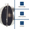 HQ-Power Disco spiegelbol Ø 30 cm, spectaculaire lichteffecten voor feestjes, veilig ophangsysteem en facetglas, dansvloer accessoire voor disco en meer