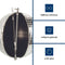 HQ-Power Disco spiegelbol Ø 50 cm, spectaculaire lichteffecten voor feestjes, veilig ophangsysteem en facetglas, dansvloer accessoire voor disco en meer