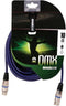 HQ-Power DMX-kabel, 1 x XLR mannelijk, 1 x XLR vrouwelijk, 10 m, perfect voor signaaloverdracht