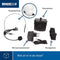 HQ-Power Draagbare stemversterker, met headset en draagriem, 5 W, zwart