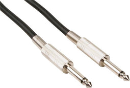 HQ-Power Luidsprekerkabel, 2 x jack 6.35 mm, mono, 3 m, kabelbescherming, perfect voor geluidsoverdracht