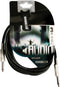 HQ-Power Luidsprekerkabel, 2 x jack 6.35 mm, mono, 3 m, kabelbescherming, perfect voor geluidsoverdracht