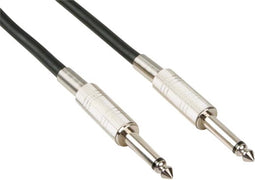HQ-Power Luidsprekerkabel, 2 x jack 6.35mm mannelijk, mono, 5 m, kabelbescherming, perfect voor geluidsoverdracht