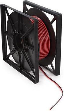 HQ-Power Luidsprekerkabel, CCA, 2 x 2.50 mm², 100 m, rood/zwart, perfect voor geluidsoverdracht