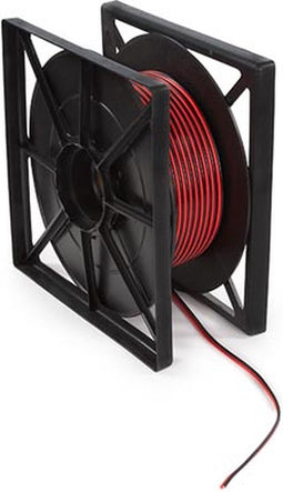 HQ-Power Luidsprekerkabel, OFC, 2 x 1.50 mm², 100 m, rood/zwart, perfect voor geluidsoverdracht