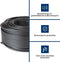 HQ-Power Luidsprekerkabel, OFC, 2 x 2.50 mm², 100 m, zwart, perfect voor geluidsoverdracht