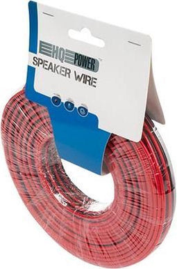 HQ-Power Luidsprekerkabel, OFC, 2 x 2.50 mm², 25 m, rood/zwart, perfect voor geluidsoverdracht