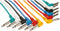 HQ-Power Patchkabel, set, 6 kleuren, 2 x jack 6.35 mm mannelijk, mono, 90°, 1 m, perfect voor geluidsoverdracht