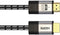 HQ-Power Premium HDMI High Speed 2.0 kabel, voor optimale kijk- en luisterervaring, met vergulde connector, gevlochten textiel, drievoudige afscherming, geschikt voor 4K video, zwart, 2 m