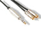 HQ-Power RCA-jack kabel, 2 x RCA mannelijk, 1 x jack 6.35 mm, stereo, 6 m, perfect voor geluidsoverdracht