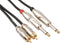 HQ-Power RCA-jack kabel, 2 x RCA mannelijk, 2 x jack 6.35 mm mannelijk, mono, 5 m, perfect voor geluidsoverdracht