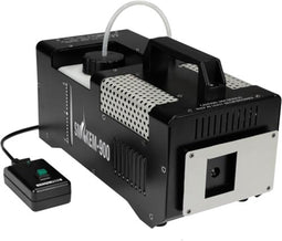 HQ-Power Rookmachine, 1000 W, afneembare afstandsbediening met kabel, 3 statusleds, snelle opwarmtijd, rookuitstoot 424 m³ per minuut, verwijderbare tank van 0.8 liter, compact en draagbaar