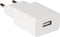 HQ-Power USB-lader, met 1 USB-poort, 5 V 1 A 5 W, ideaal voor mobiele telefoons, smartphones, tablets, GPS en meer, beveiliging tegen kortsluiting, perfect voor zowel dagelijks gebruik als voor op reis, wit