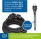 HQ-Power Verlengkabel, met krimpkous, H05RR-F 3G2.5, 15 m, 16 A/230 V, 3680 W, type E/F, IP44, rubber, zwart
