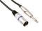 HQ-Power XLR-jack kabel, 1 x XLR mannelijk, 1 x jack 6.35 mm mannelijk, mono, 3 m, perfect voor geluidsoverdracht