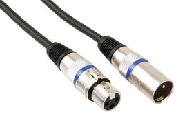 HQ-Power XLR kabel, 1 x XLR mannelijk, 1 x XLR vrouwelijk, 1 m, perfect voor geluidsoverdracht