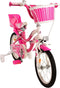 Volare Lovely Kinderfiets - Meisjes - 16 inch - Roze Wit - Twee Handremmen