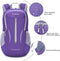 ZOMAKE TM00100 - Opvouwbare Rugzak - Lichtgewicht Waterdicht 25L - Purper