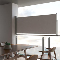 vidaXL - Tuinscherm - uittrekbaar - 100x300 - cm - grijs