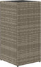 vidaXL - Plantenbakken - 2 - st - 30x30x60 - cm - poly - rattan - grijs