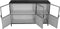 Dressoir Bronx - ijzer - donkergrijs/wit