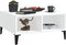 vidaXL - Salontafel - 60x60x30 - cm - bewerkt - hout - wit