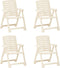 vidaXL - Tuinstoelen - 4 - st - kunststof - wit
