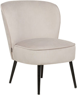 VOSS - Fauteuil - Taupe - Fluweel