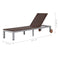 vidaXL - Ligbed - met - wieltjes - poly - rattan - bruin