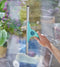 Leifheit Pro Reach XL - Raamtrekker 2in1 - 40 cm wisbreedte - Zilverkleurig Turquoise