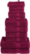 vidaXL - 12-delige - Handdoekenset - SOLUND - 600 - g/m² - bordeauxrood