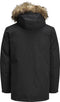 JACK & JONES JJSKY PARKA - Parka met capuchon en imitatiebont - Zwart - Maat XL