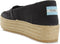 TOMS Valencia - Dames Espadrilles - Zachte stof met elastiek - Zwart - Maat 37