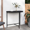 vidaXL - Tuintafel - 80x50x75 - cm - poly - rattan - zwart