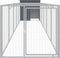 vidaXL - Hondenhok - met - ren - 110x609x110 - cm - gegalvaniseerd - staal - antraciet