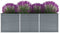 vidaXL - Plantenbak - verhoogd - 240x80x77 cm - gegalvaniseerd staal - grijs