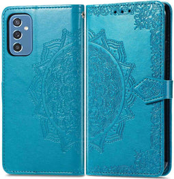 iMoshion Hoesje Geschikt voor Samsung Galaxy M52 Hoesje Met Pasjeshouder - iMoshion Mandala Bookcase - Turquoise