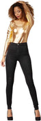 Dressforfun Metallic body - verkleedkleding - lange mouwen - goud XXL
