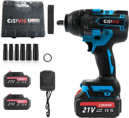 Cisivis 288VF - Accu Slagmoersleutel - 21V 700Nm incl. 2 Accu's en 6 Moerdoppen